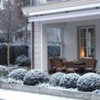 Eibenkugeln im Winter Planung Christian Grote Landschaftsarchitekt gründesign